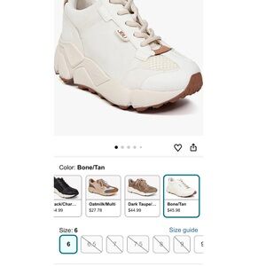 Jambu Cream and Tan Sneakers